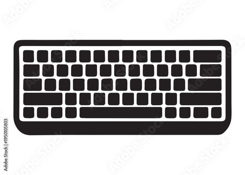 computer keyboard logo silhouette vector, typing keyboard logo silhouette vector illustration, typing device silhouette logo, typing tool logo silhouette design on white background
