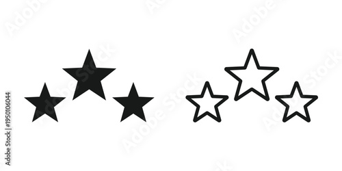 Star icon. Star vector icon design. Rating star icon. Stars in linear flat design