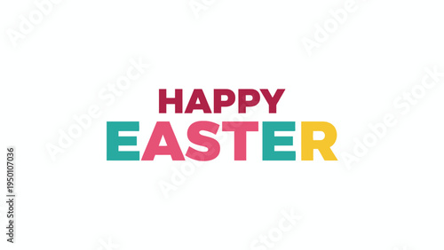 Colorful Easter Greeting Card Text.
