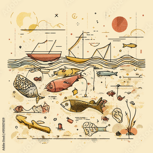 Marine Pollution Affecting Ocean Life and Fishing Boats