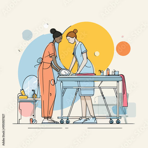 Occupational therapist assisting patient during therapy session