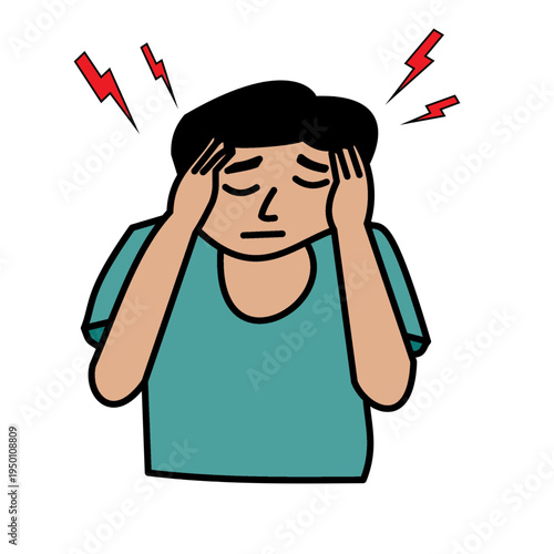 man with headache severe pain symptom medical.eps