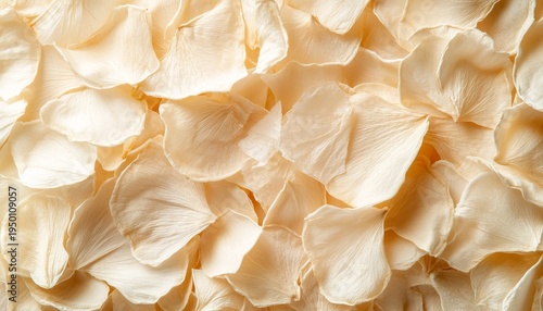 Elegant Backdrop of Neutral Toned Petals, Timeless Full Frame Design for Weddings and Spas.