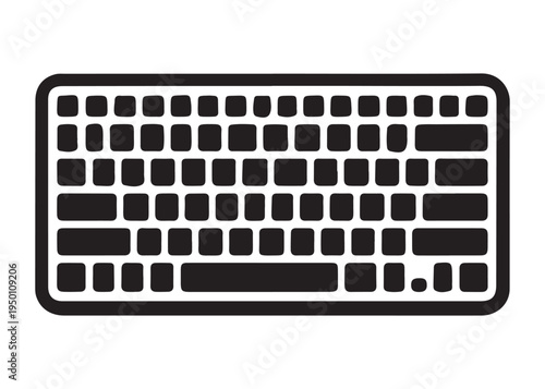 computer keyboard logo silhouette vector, typing keyboard logo silhouette vector illustration, typing device silhouette logo, typing tool logo silhouette design on white background