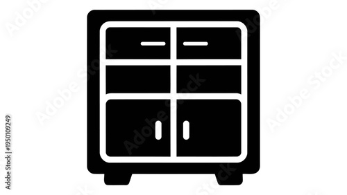 Laundry storage cabinet icon vector illustration