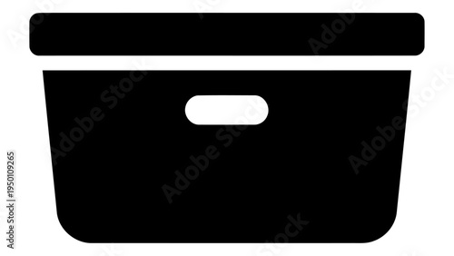 Minimalist closet organizer box icon for clothing storage and wardrobe organization