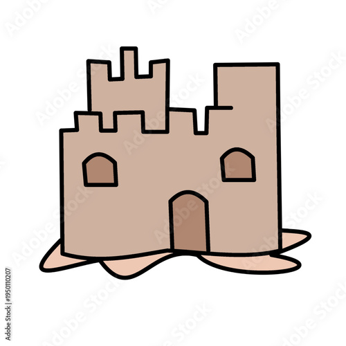 sand castle king clipart cartoon  kids story.eps