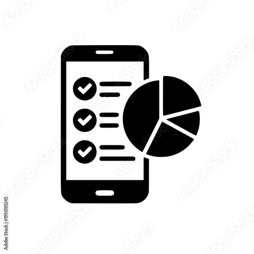 Personal Budgeting Vector Icon With Checklist And Pie Chart