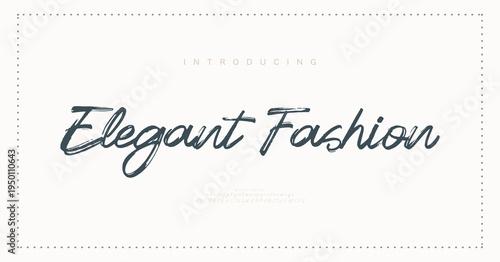 Elegant Fashion, Script elegant luxury alphabet font logo. Typography modern classic lettering serif italic fonts decorative wedding vintage retro logos. vector illustration
