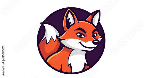 A cartoon illustration of a fox.
