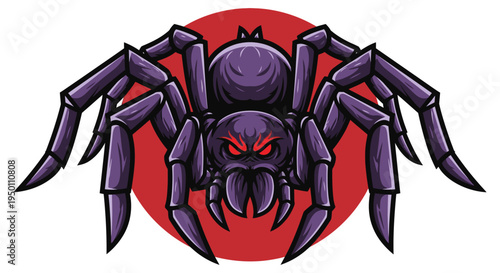 A cartoon illustration of a menacing spider.