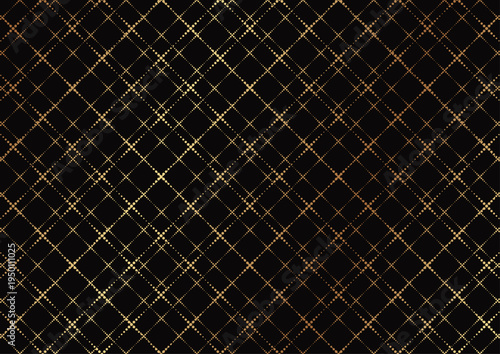 Luxury geometric abstract background with golden rhombuses mosaic. Premium seamless pattern with glitter