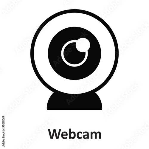 Webcam Vector icon which can easily modify or edit