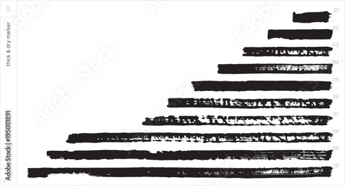 Vector Brushes. Thick & Dry Marker.