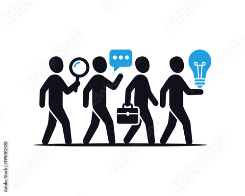 Workshop business training team brainstorm icon vector