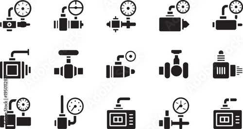 Industrial levers with various handle and base configurations for machinery and controls