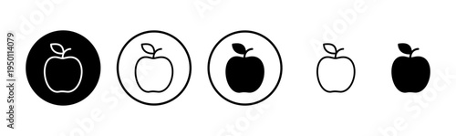 Apple icon logo design. Apple sign and symbols for web design.