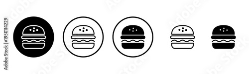 Burger icon logo design. burger sign and symbol. hamburger