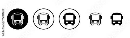 Bus icon logo design. bus sign and symbol