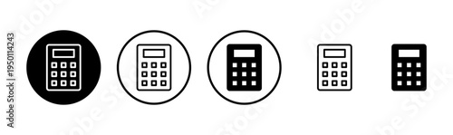 Calculator icon logo design. Accounting calculator sign and symbol.