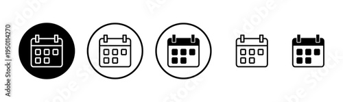 Calendar icon logo design. Calender sign and symbol. Schedule icon symbol