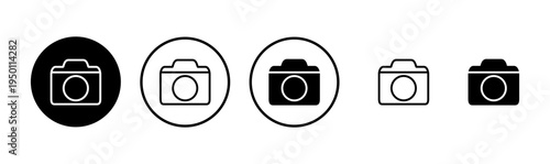 Camera icon logo design. photo camera sign and symbol. photography icon.