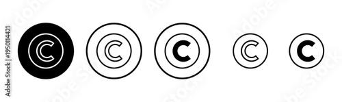 Copyright icon logo design. copyright sign and symbol