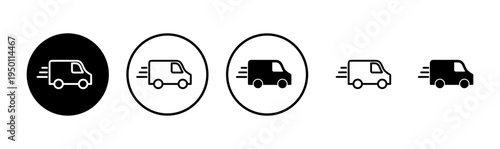 Delivery truck icon logo design. Delivery truck sign and symbol. Shipping fast delivery icon
