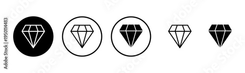Diamond icon logo design. diamond gems sign and symbol