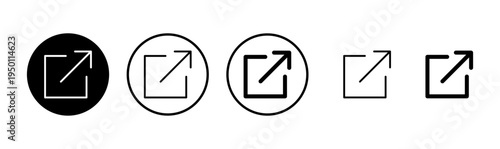 External link icon logo design. link sign and symbol. hyperlink symbol