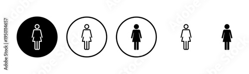 Female icon logo design. woman sign and symbol