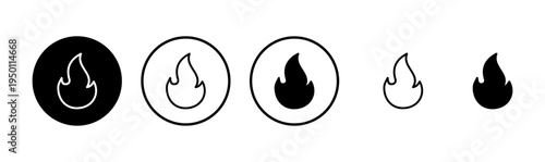 Fire icon logo design. fire sign and symbol