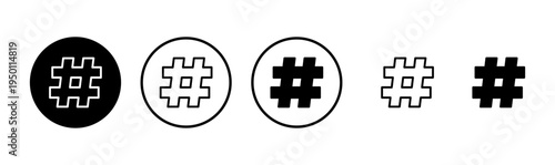 Hashtag icon logo design. hashtag sign and symbol