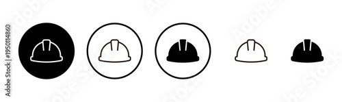 Helmet icon logo design. Motorcycle helmet sign and symbol. Construction helmet icon. Safety helmet