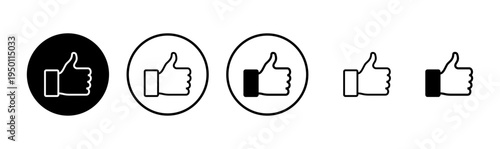 Like icon logo design. Thumbs up sign and symbol. Hand like
