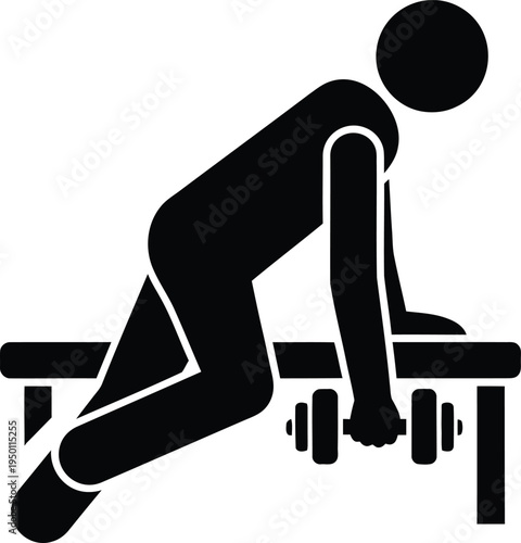 An athlete in a starting position, ready to lift weights for a workout.