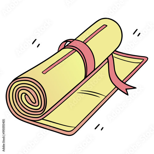 vector illustration of a paper scroll