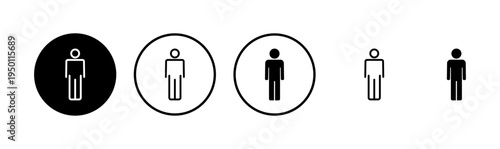 Man icon logo design. male sign and symbol. human symbol