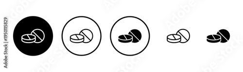 Pills icon logo design. capsule icon. Drug sign and symbol