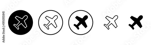 Plane icon logo design. Airplane sign and symbol. Flight transport symbol. Travel sign. aeroplane