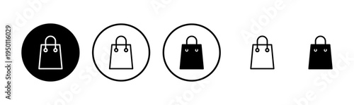 Shopping bag icon logo design. shopping sign and symbol