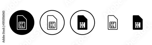Sim card icon logo design. dual sim card sign and symbol