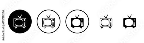 Tv icon logo design. television sign and symbol