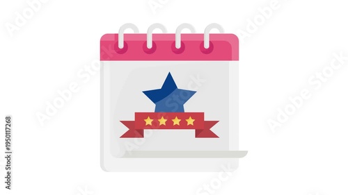A calendar page featuring a prominent star and five smaller stars, indicating special dates or events.