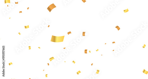 Foto Falling isolated Gold Confetti