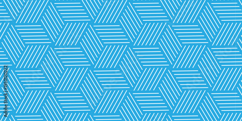 blue pattern texture repeat grid triangle geometric hexagon type cube fabric pattern shapes cover template design.