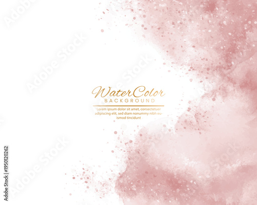 Blurry pink and gold abstract background with text overlay