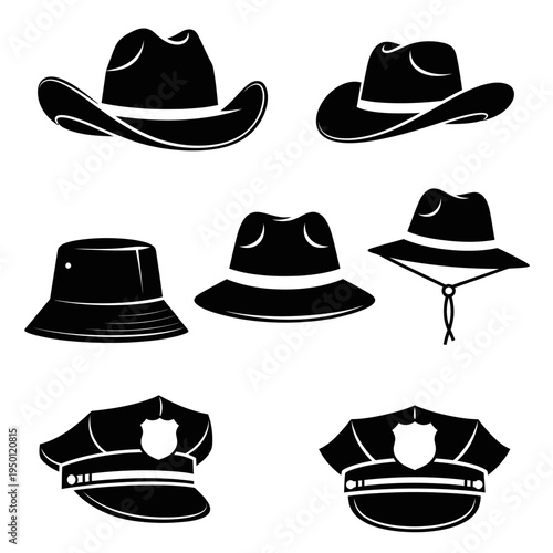 Variety of Different Hats for Men.