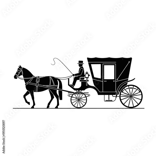 Vintage horse drawn carriage ride.