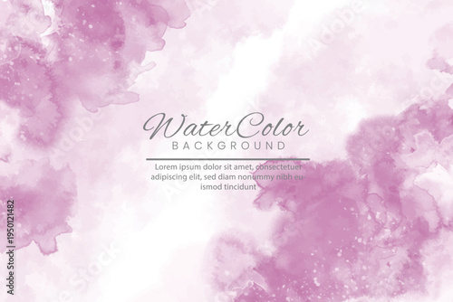 Watercolor painting with blurred purple and pink hues